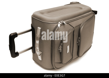 modern large suitcase on a white background Stock Photo