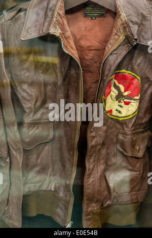 An Officers Flight Jacket at the March Field Air Museum in Riverside California Stock Photo