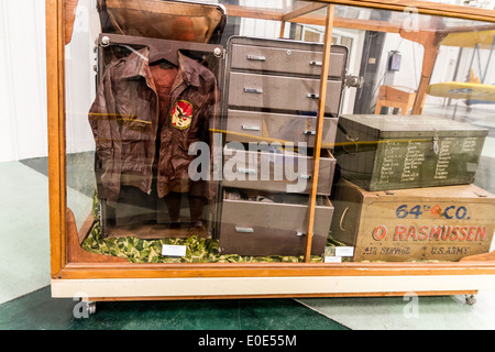 An Officers Footlocker at the March Field Air Museum in Riverside California Stock Photo