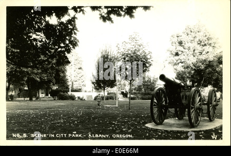 Scene in a city park in Albany, Oregon Stock Photo