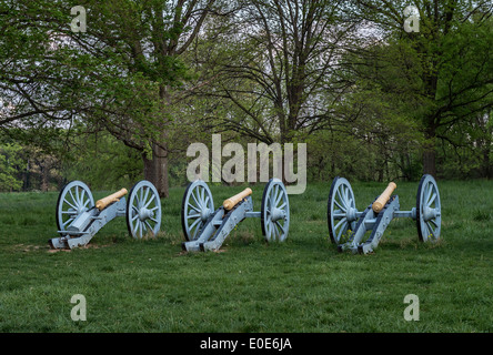 Cannons, Artillery Park, Valley Forge, Pennsylvania, USA Stock Photo