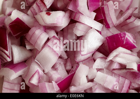 Chopped Red Onion Stock Photo