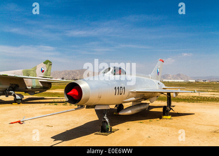 A MIG 21 Fishbed at the March Field Air Museum in Riverside California Stock Photo