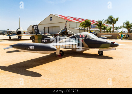 A Cessna T-37 at the March Field Air Museum in Riverside California Stock Photo