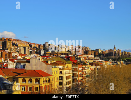 Skyline of Bilbao, Biscay, Basque Country, Spain Stock Photo