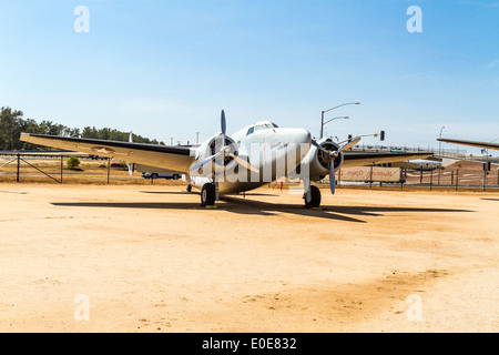 A Lockheed Model 18 Lodestar at the March Field Air Museum in Riverside California Stock Photo