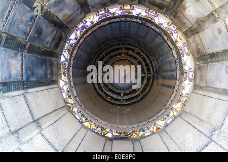 The rear end of a jet engine at the March Field Air Museum in Riverside California Stock Photo