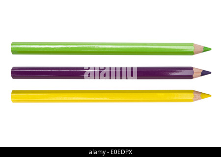 Color pencils isolated on white background Stock Photo