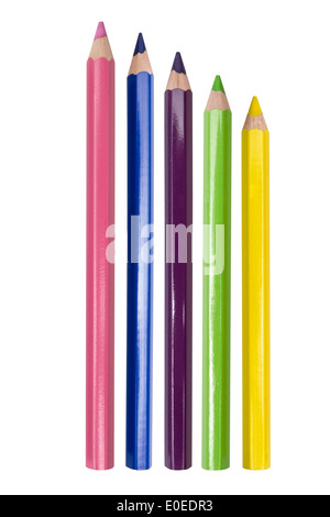 Color pencils isolated on white background Stock Photo