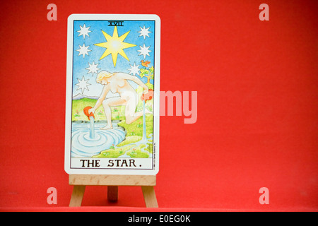 The Star. A major Arcana card from the Universal Waite tarot deck. Stock Photo