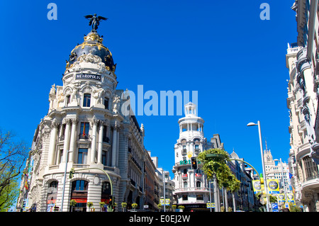 The Metropolis Building, Madrid, Spain Stock Photo