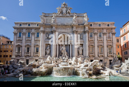 Trevi Brunnen, Rom, Italien - Trevi Fountain, Rome, Italy Stock Photo