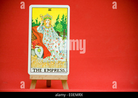 The Empress tarot card from the Universal Waite deck. Stock Photo