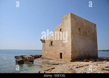 Sveva Tower, Vendicari Nature Reserve, Province of Syracuse, Sicily, Italy Stock Photo