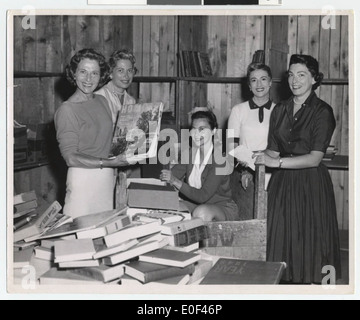 Women working on the Mt. Sinai Book Fair. Stock Photo