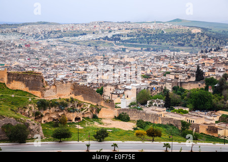 Aerial view of fez in morocco Stock Photo