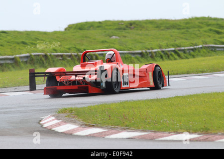 Cars taking part in Bristol Motor Club's sprint at Llandow Circuit. Stock Photo