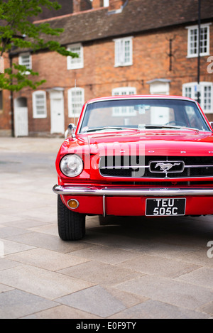 1965 Ford Mustang in Stratford Upon Avon. Classic American car Stock Photo