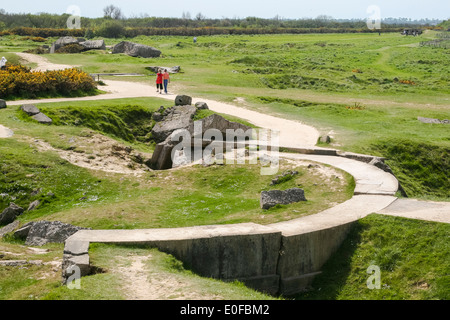 German World War Two fortifications on the cliffs at Fécamp in Normandy ...