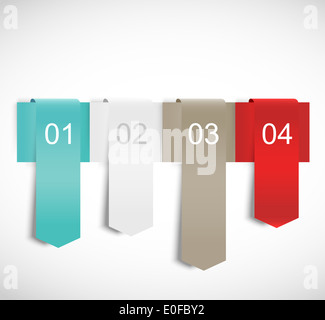 Set of numbered ribbons Stock Photo - Alamy