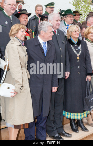 President Joachim Gauck and Prime Minister Horst Seehofer Stock Photo