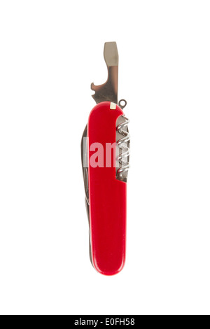 Swiss army knife, screwdriver, isolated on white Stock Photo