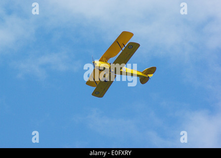 Tiger Moth in flight Stock Photo