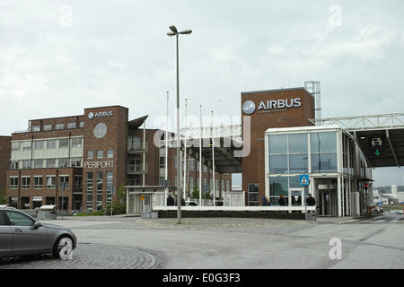 Airbus factory entrance in Hamburg-Finkenwerder. Stock Photo