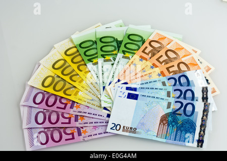 Euronotes , Euroscheine Stock Photo