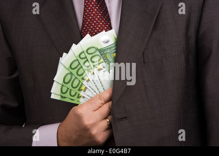 Application and bank notes, Antrag und Geldscheine Stock Photo