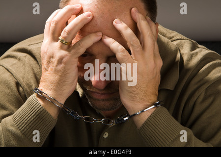 Handcuffs , Handschellen Stock Photo