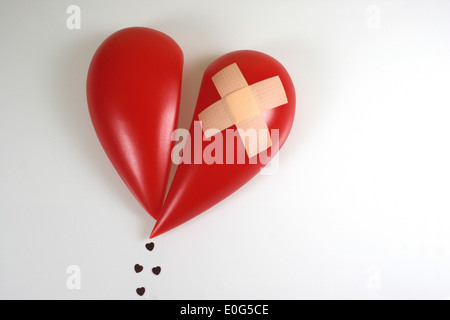 Injured heart, concepts, emotion, emotions, love, falls in love, fell in love, to in love, in love, in love, Example, heart, hea Stock Photo