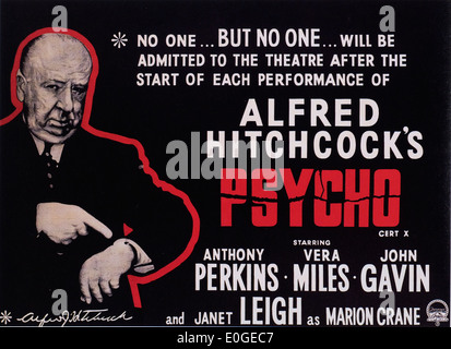 Psycho - Alfred Hitchcock - Original Movie Poster Stock Photo
