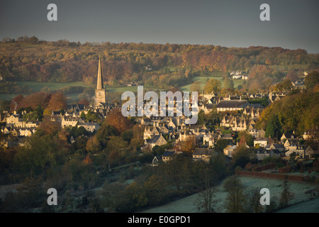 Early morning view over Painswick, Gloucestershire, UK Stock Photo