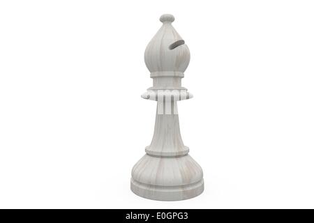 White bishop chess piece Stock Photo