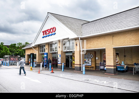 A Tesco supermarket in Basildon Essex. Stock Photo