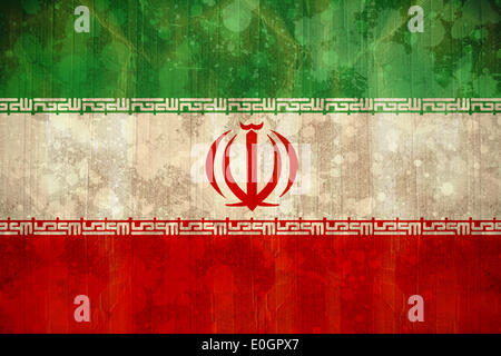 Iran flag in grunge effect Stock Photo