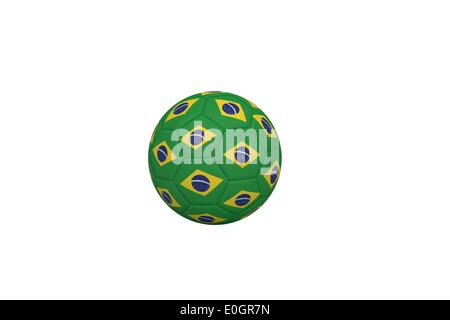 Football in brazilian colours Stock Photo