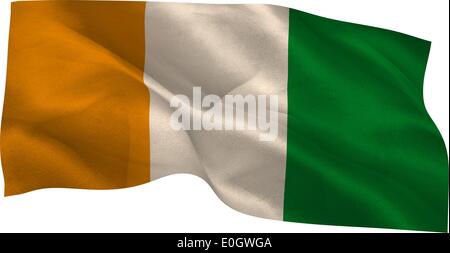 Ivory coast flag waving Stock Photo