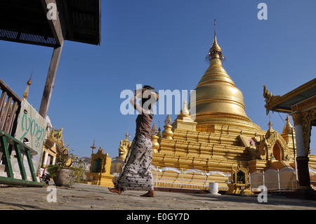 Kuthodaw Pagoda, Mandalay, Myanmar, Burma, Asia Stock Photo