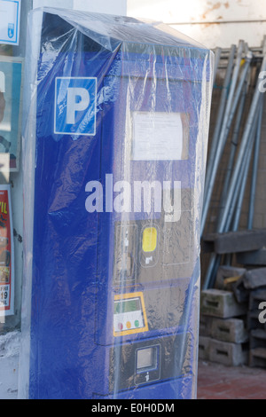 Car park ticket machine Stock Photo