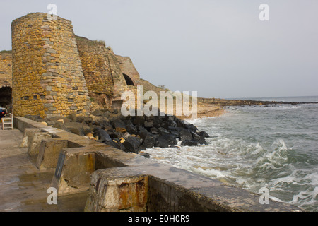 lime kiln at Beadnell harbour Northumberland UK Stock Photo