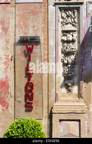 Detail of the entrance to Wiltons Music Hall. Stock Photo
