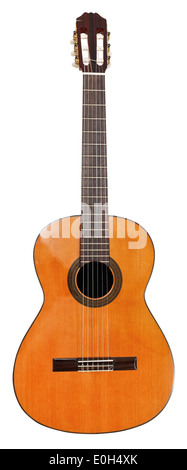spanish classical acoustic guitar isolated on white background Stock Photo