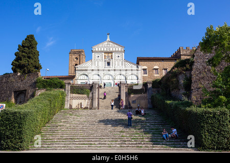 Basilica San Miniato al Monte, Florence, Tuscany, Italy, Europe Stock Photo