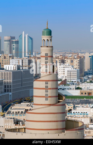 Doha, Qatar, spiral mosque of the Kassem Darwish Fakhroo Islamic Centre Stock Photo