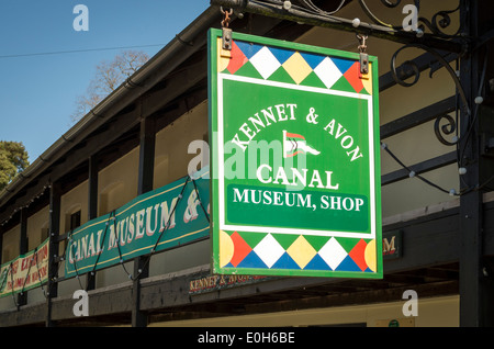 Canal museum sign in Devizes UK Stock Photo