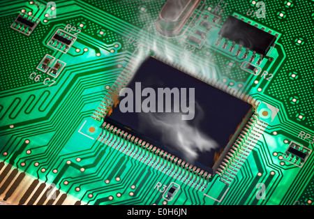 Macro photo of electronic circuit. symbol of technology. Close up Stock Photo