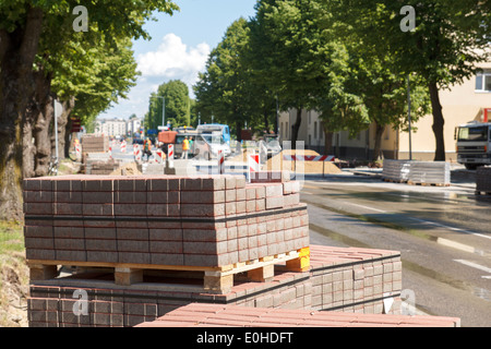 town street repair Stock Photo