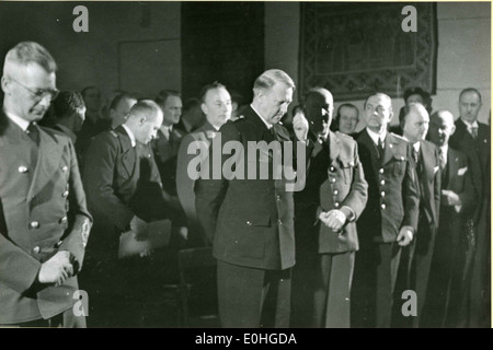 Riddersalen, Vidkun Quisling og Josef Terboven m.fl. Stock Photo